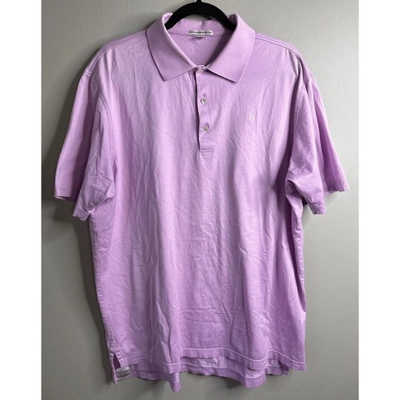 Peter Millar Shirt Men XL Purple Polo Golf Preppy Button Cotton Casual - Picture 1 of 15
